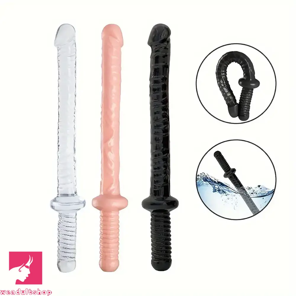 17.7in Super Big Long Sword Dildo With Handle Adult Sex Toy For Clit