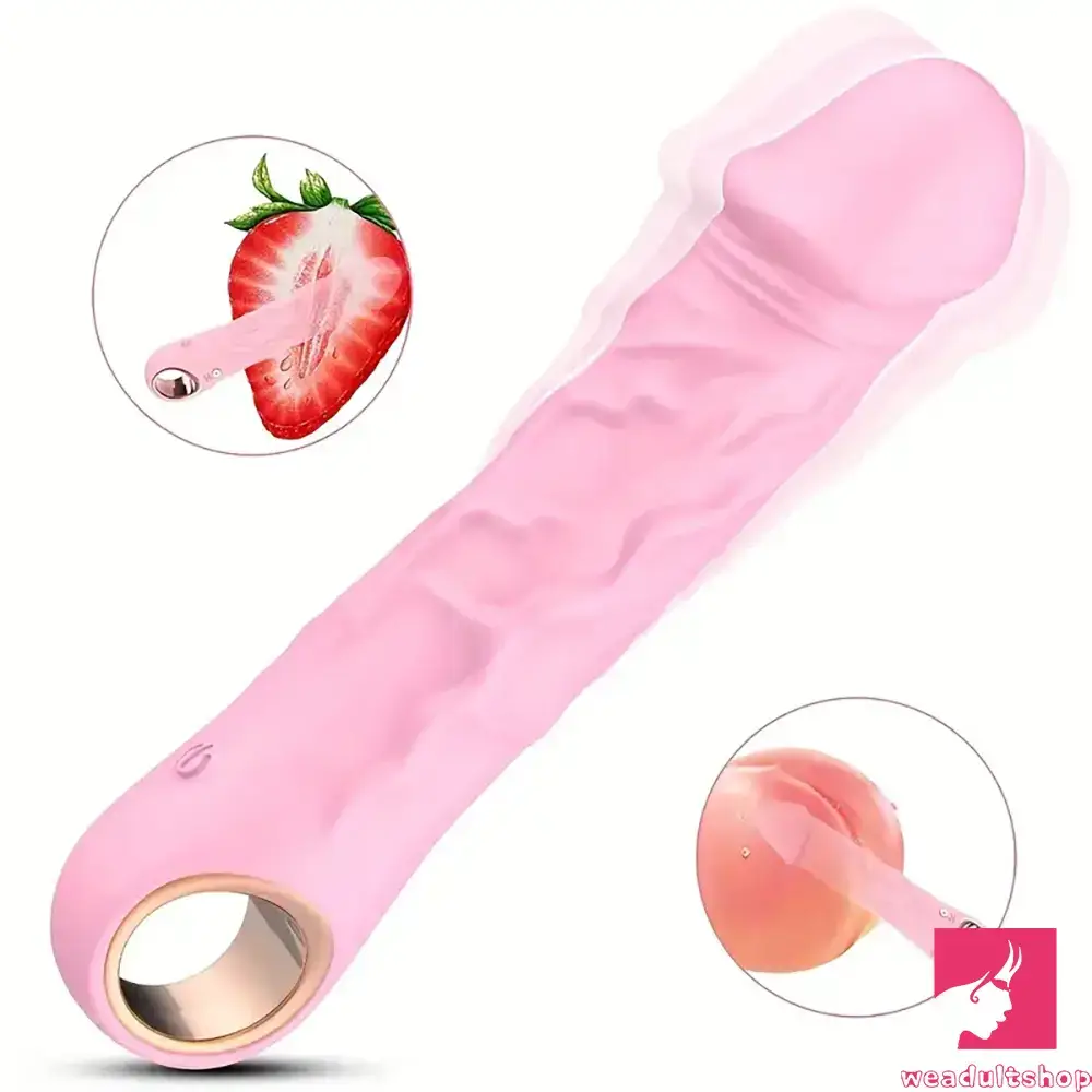 7.08in Liquid Silicone Bendable Soft Vibrating Dildo For Couples