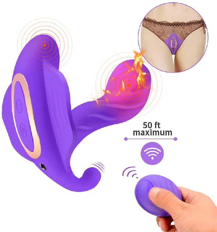 Soft Butterfly Strap on Vibrator Wireless Wearable Massager