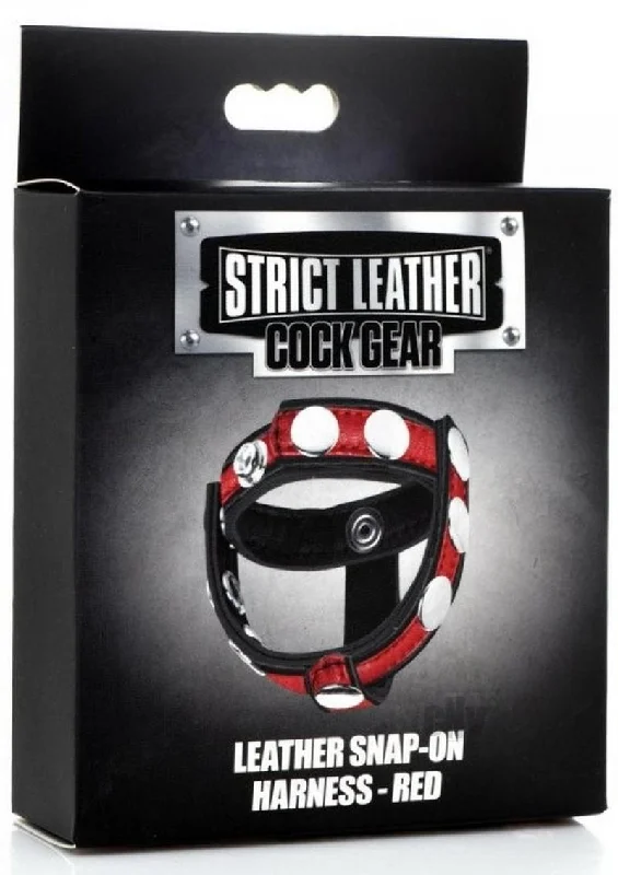 Cg Leather Snap-on Harness Red