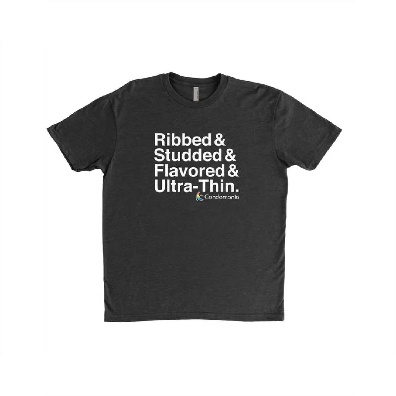 Condom T-Shirt - 'Ribbed & Studded & Flavored & Ultra Thin'