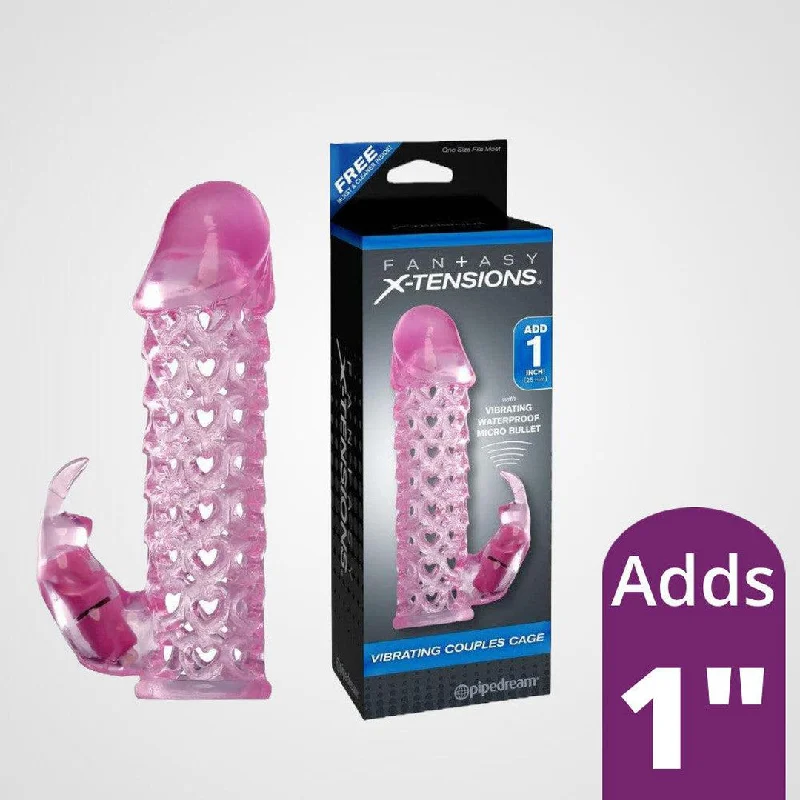 Fantasy X-Tensions "Vibrating Couples Cage" Penis Extension Sleeve