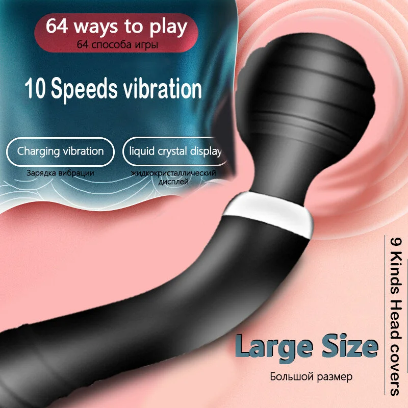 G-Spot Massaging Double 10 Frequencies Vibration AV Wand