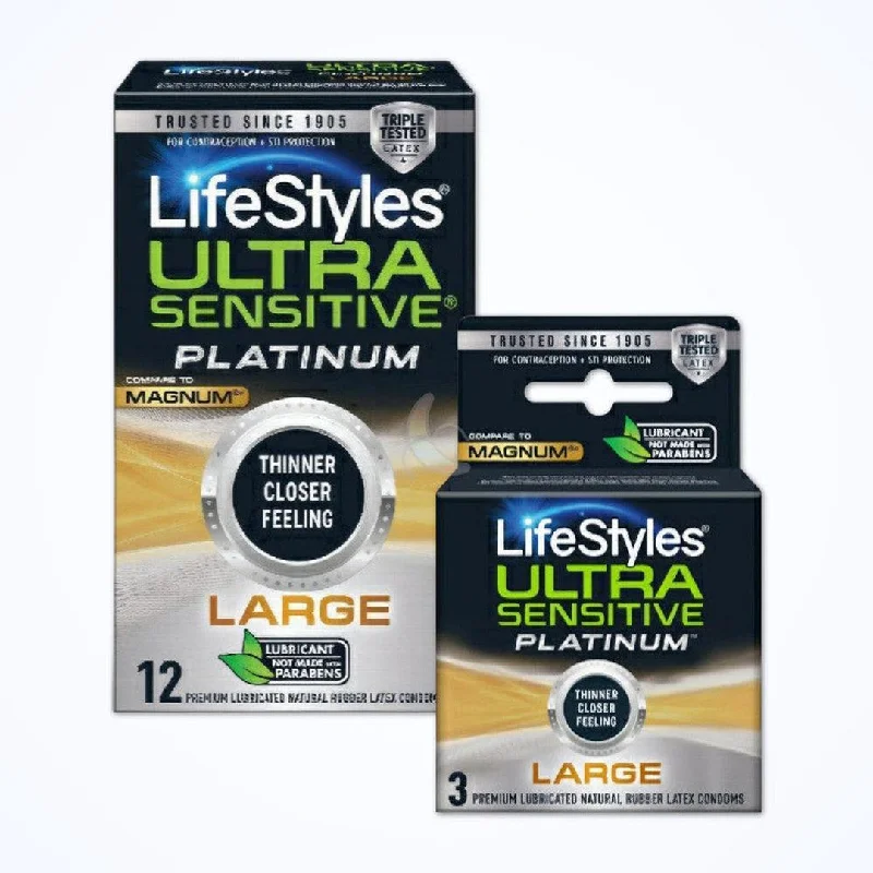 LifeStyles Ultra Sensitive Platinum Large Condoms (Expires 7/24)