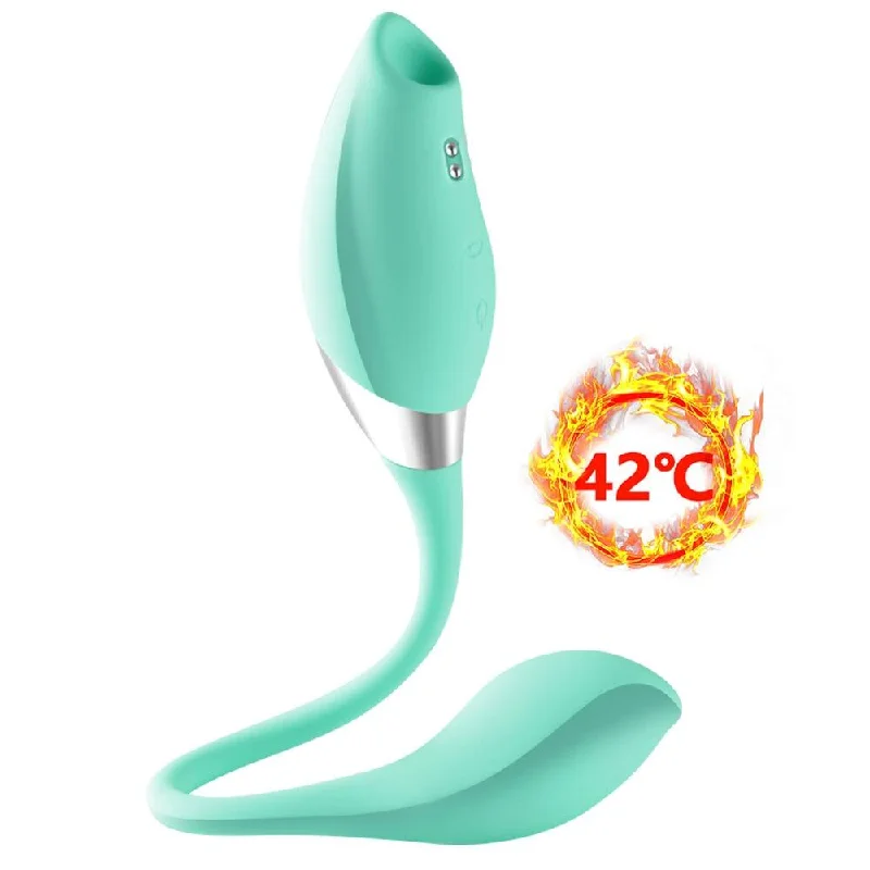 Lovingword Sucking Vibrating Heating Jump Egg Double Head Massaging