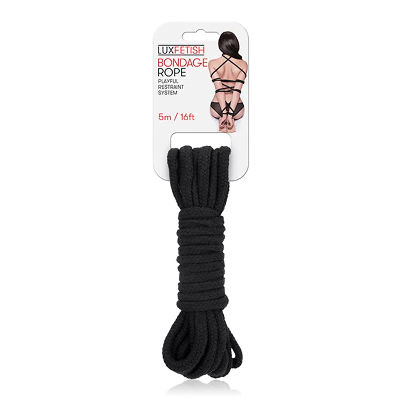 Lux Fetish Bondage Rope 5 m / 16 ft. Black