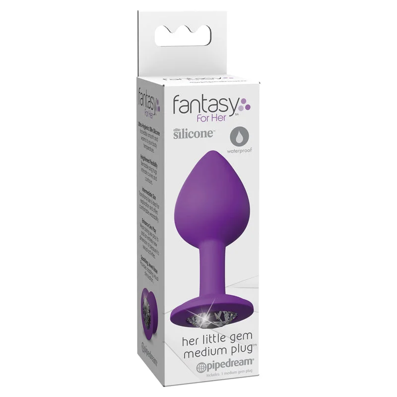 Pipedream Fantasy For Her Silicone Her Little Gem Medium Plug Purple