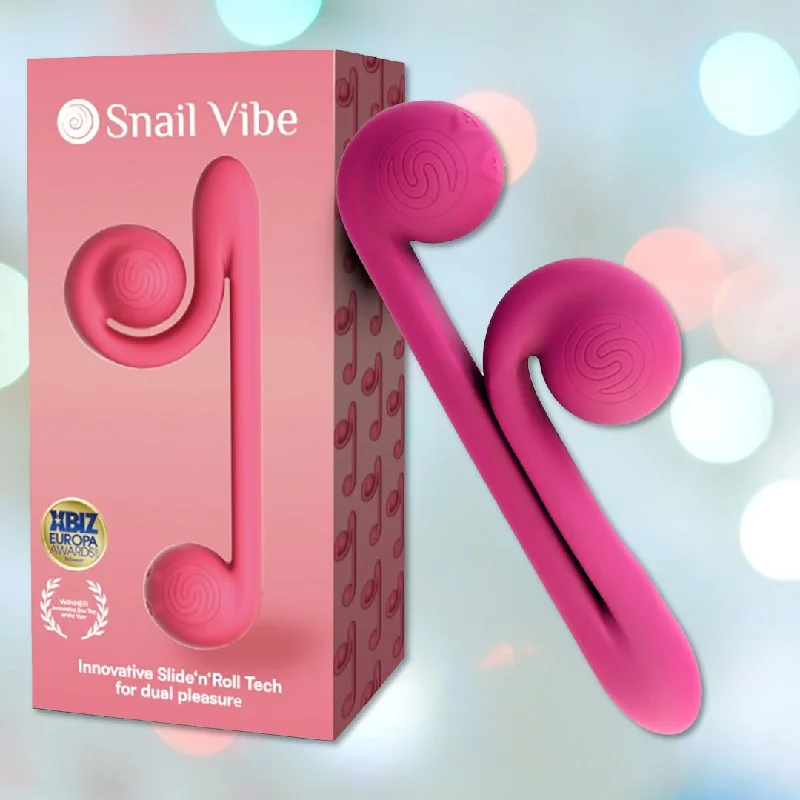 Snail Vibe Dual-Motor Thrusting Vibrator (Pink)