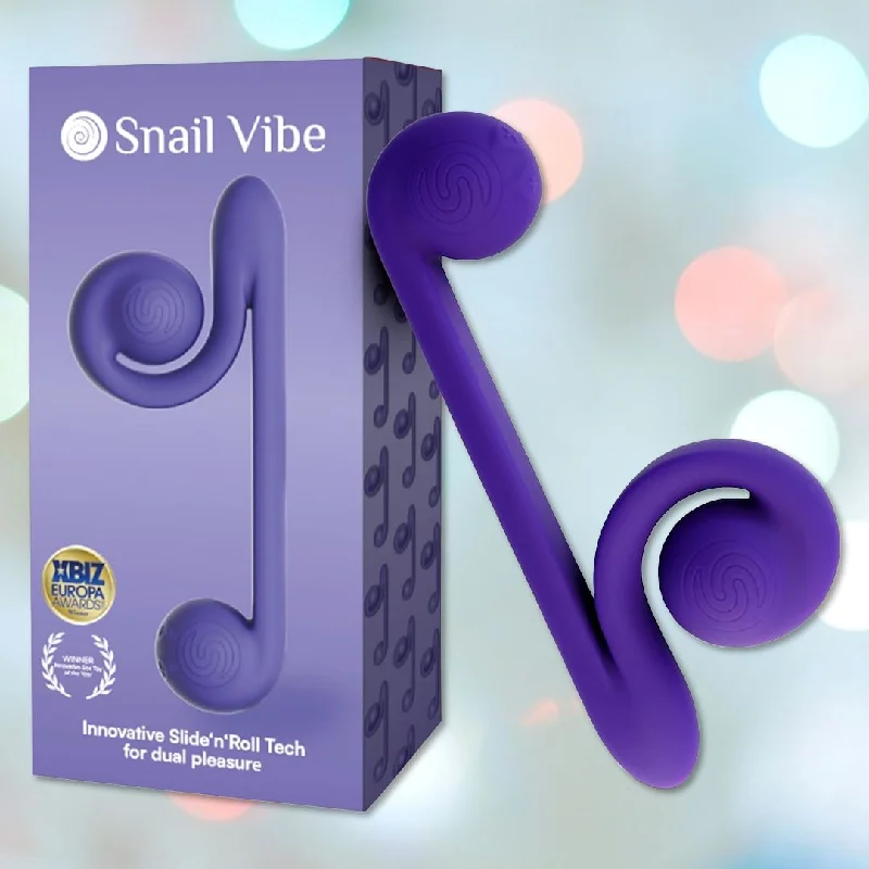 Snail Vibe Dual-Motor Thrusting Vibrator (Purple)