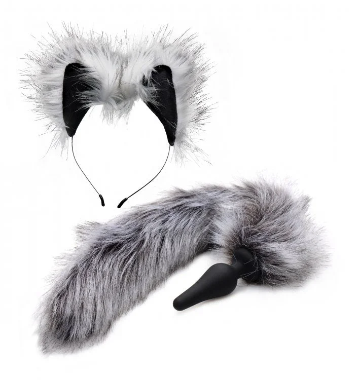 Tailz Grey Wolf Tail And Ears Set