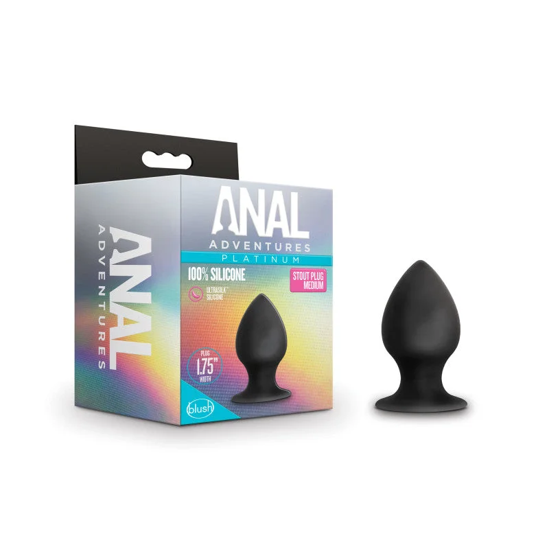 Anal Adventures Platinum Anal Stout Butt Plug - Medium