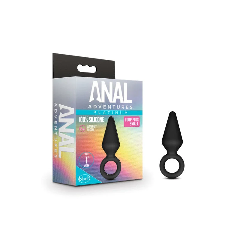 Anal Adventures Platinum Loop Butt Plug - Small