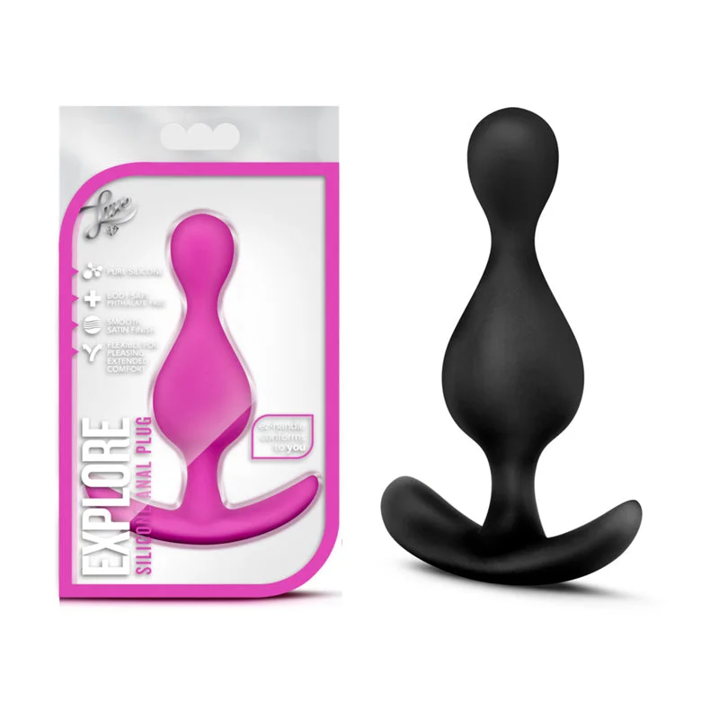 Blush Luxe Explore Silicone Anal Plug Black