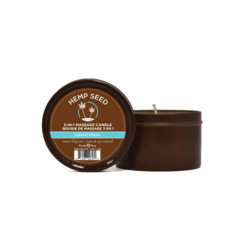 Earthly Body Hemp Seed Sunsational 3 n1 Candle