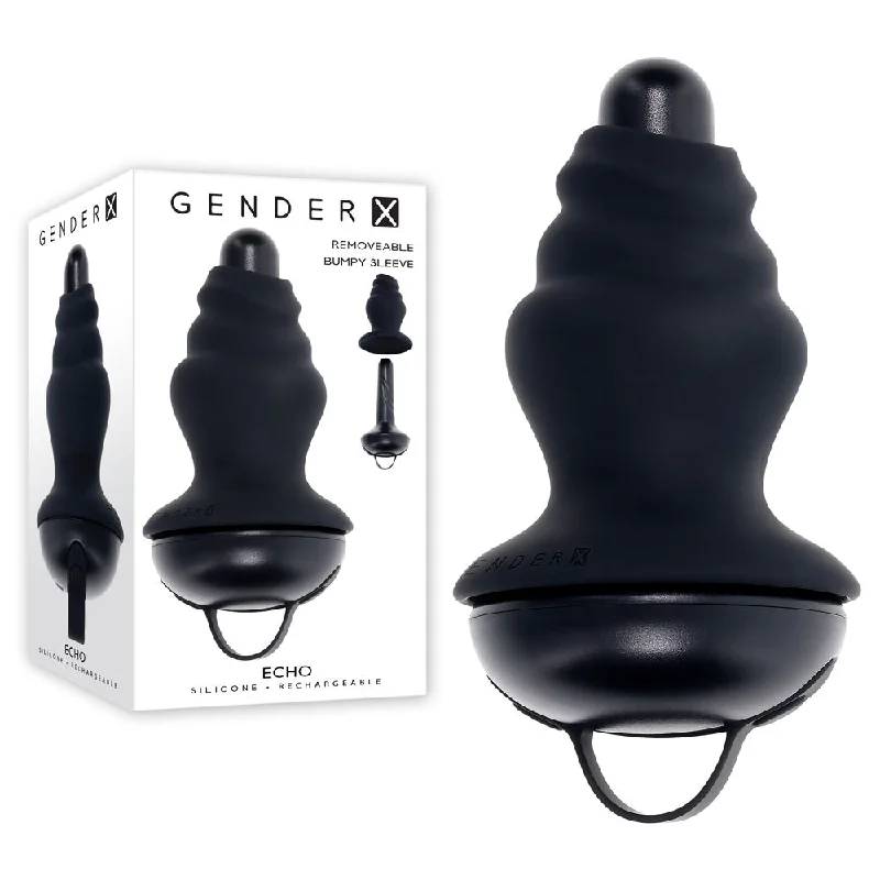 Gender X ECHO - Black 15.3 cm USB Rechargeable Butt Plug