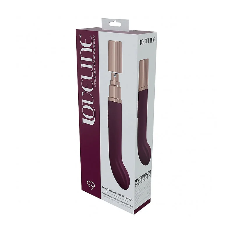 LoveLine Traveler G-Spot Silicone Rechargeable Splashproof Burgundy