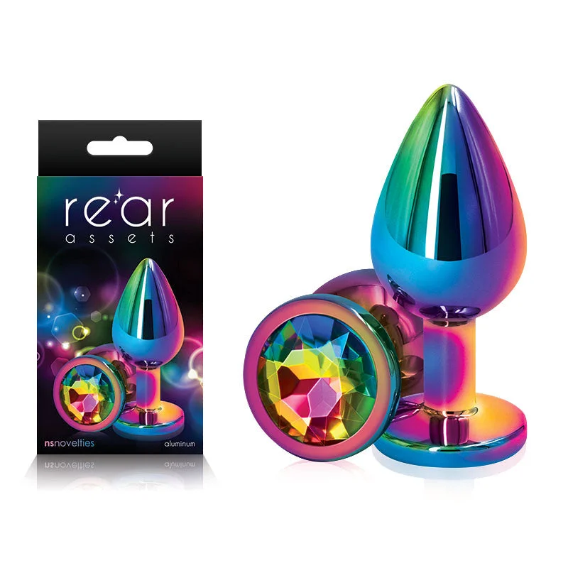 Rear Assets Multi Coloured Medium Metal Butt Plug