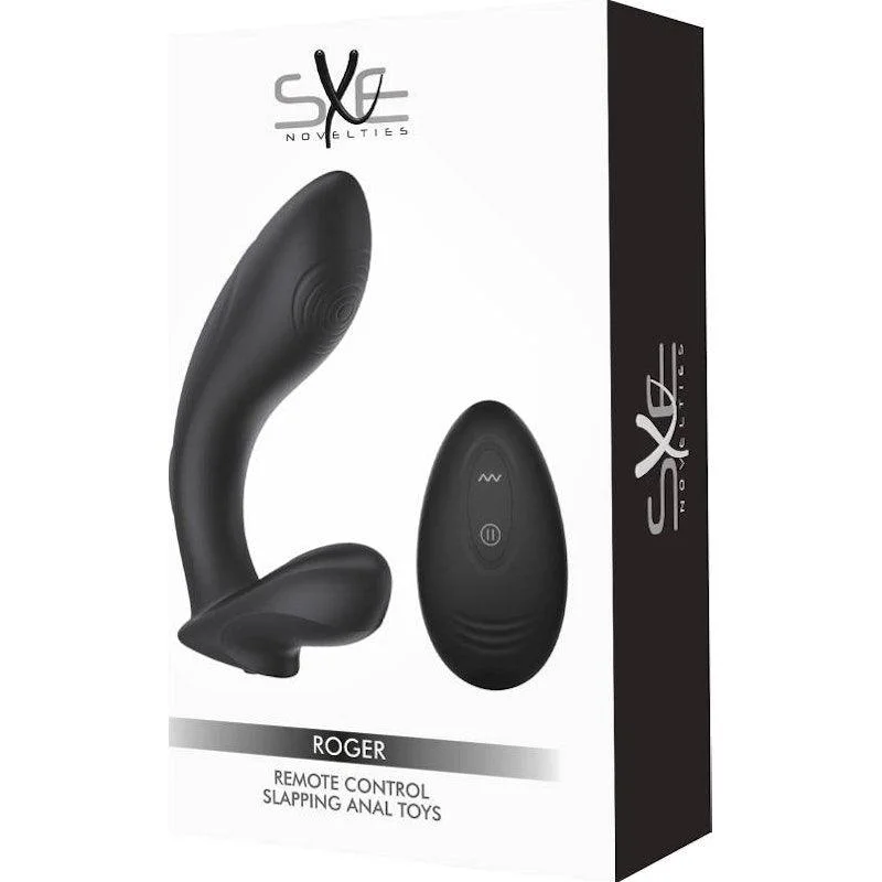 SXE Roger Remote Control Vibrating and Slapping Anal Dildo