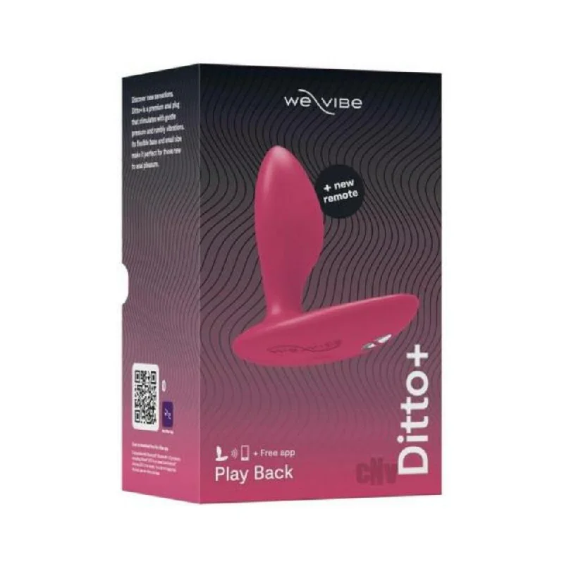 We-Vibe Ditto+ Rechargeable Remote-controlled Silicone Vibrating Anal Plug Cosmic Pink