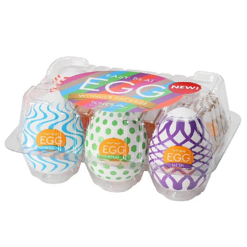 Tenga Egg Variety Pack - Wonder Masturbation Sleeves, 6 Unique Textured Eggs