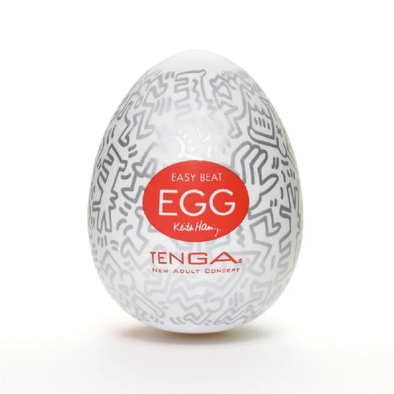 Tenga Keith Haring Easy Beat Egg Party – Stretchable, Disposable Male Masturbator