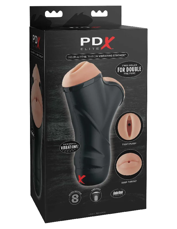 PDX Elite - Double Penetration Vibrating Stroker