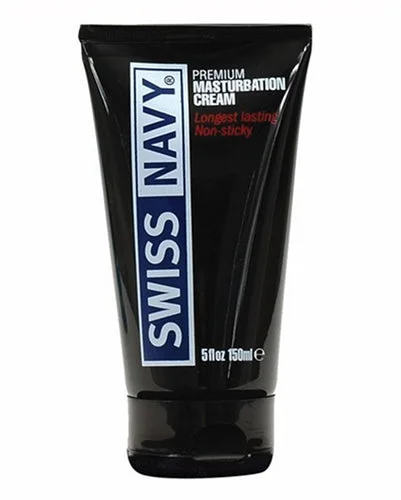 Silky Smooth Swiss Navy Masturbation Cream - 5 oz. Tube for Ultimate Pleasure