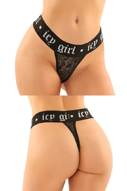 Naughty Metallic Boyfriend Brief & Lace Thong - PACK