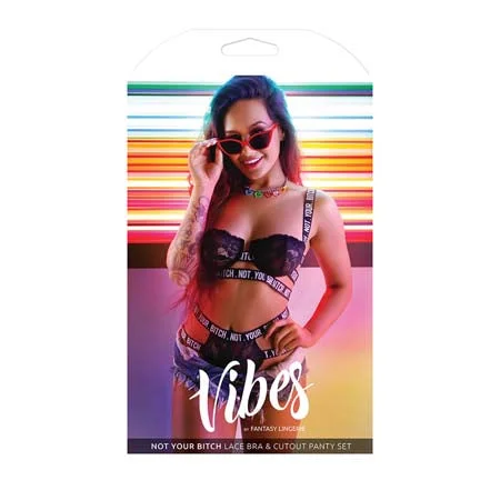 Vibes Not Your Bitch Bra-Panty Black M-L